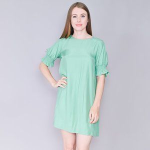 AMANDA UPRICHARD Green Silk Shift Mini Dress NWT